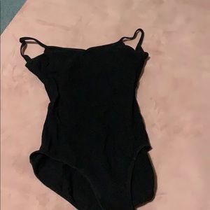 Simple camisole black leotard